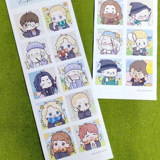 Tấm 10 miếng sticker mini 3cm màu sắc đẹp mắt cute