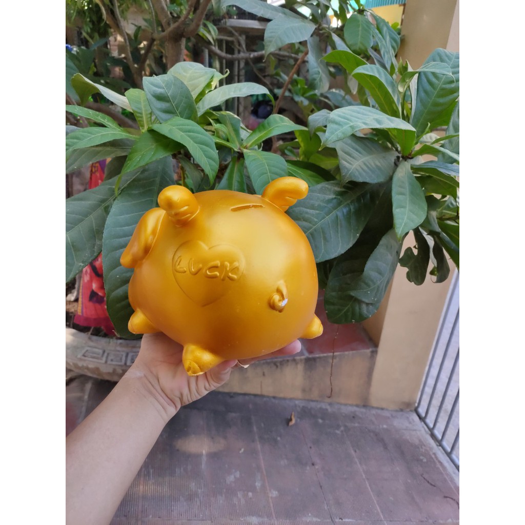 Lợn Tiết Kiệm LUCKY Giữ Vận May Và Tài Lộc chất liệu thạch cao