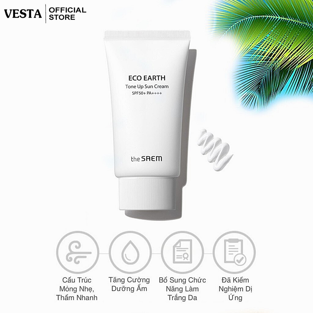 Kem Chống Nắng The Saem Eco Earth Power Pink Sun Cream 50g | BigBuy360 - bigbuy360.vn