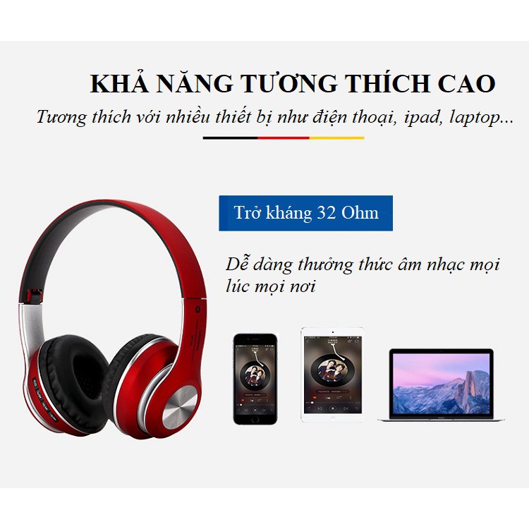 Tai Nghe Chụp Tai ❤️FREESHIP❤️ Tai Nghe Không Dây Âm Thanh Sống Động - Tai Nghe Bluetooth ST-33 Hỗ Trợ Thẻ Nhớ, Nghe FM