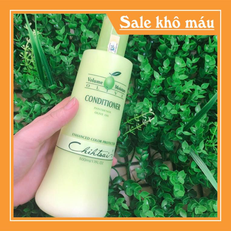 [Chính hãng] [Siêu rẻ] DẦU XẢ SIÊU MƯỢT TÓC KHÔ CHIHTSAI VOLUME MOISTURE OLIVE CONDITIONER 500ML