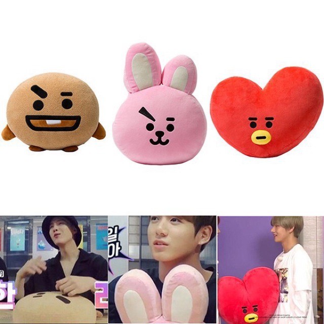 Gấu bông BT21, Gối ôm BTS chất vải nhung dãn 4 chiều size lớn, phong cách Hàn Quốc, Gấu bông cao cấp TEDDYBEAR