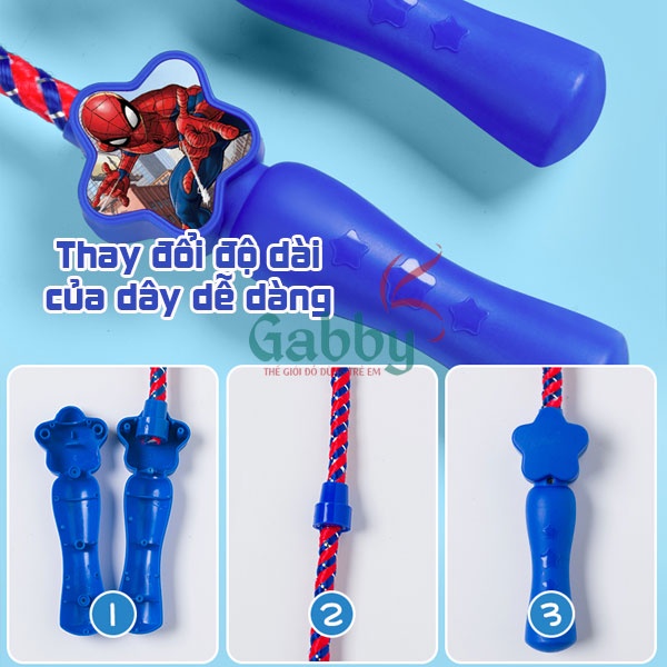 DÂY NHẢY THỂ DỤC TRẺ EM D.I.S.N.E.Y ( AVENGERS, SPIDERMAN, SOFIA, ELSA, MICKEY, MINNIE, PATROL, ...)