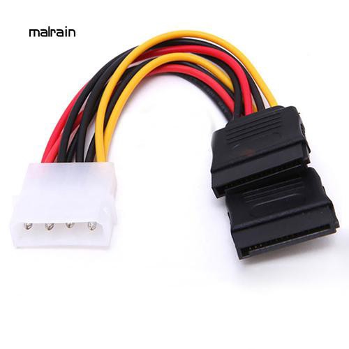 Cáp chuyển đổi nguồn 4 Pin IDE Molex sang 15 Pin 2 Serial cho ổ cứng SATA chất lượng cao