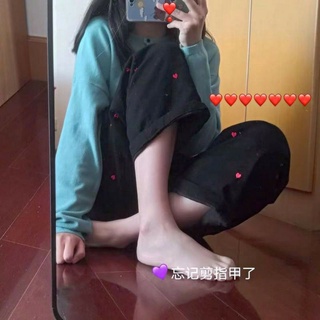[ Od ] Quần ulzzang thêu tim ( kèm ảnh thật )