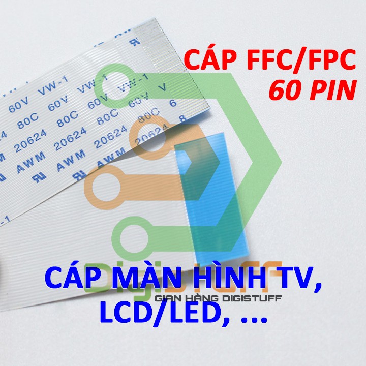 [Mã ELORDER5 giảm 10k đơn 20k] Cáp màn hình LCD LED, cáp nối bo tcon, cáp camera 60 pin AWM 20624