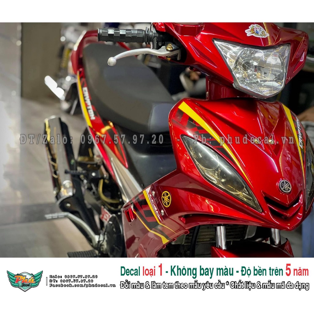 Tem rời xe Ex 2006-2010 đỏ Crypton (A)