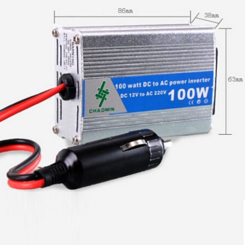 ❤️FREESHIP❤️ 🚛 Bộ chuyển đổi nguồn điện 12V thành 220V 100W 206026 2 ➕ Tặng 1 móc khóa da cao cấp M 550.