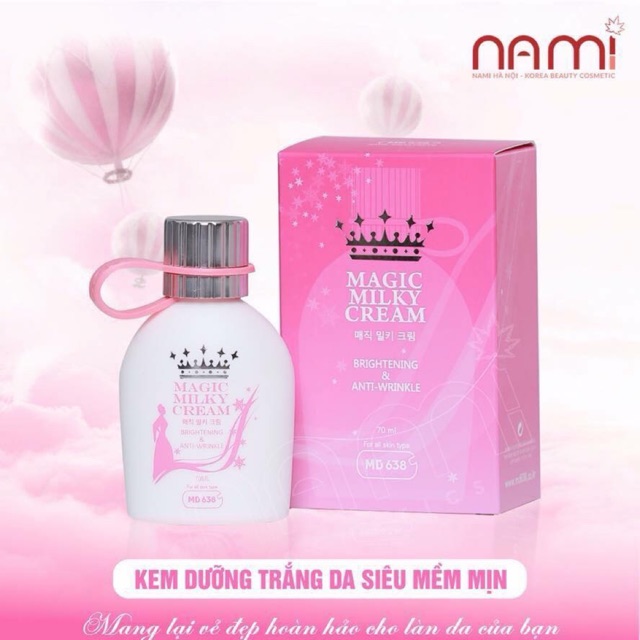 Kem dưỡng trắng da white Milky Cream MD638