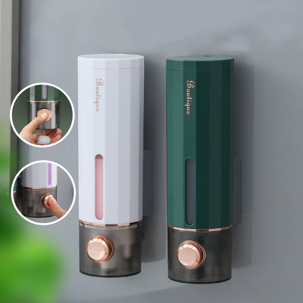 Hộp đựng dầu gội nhả sữa tắm, nước rửa tay tự động 450 ml dán tường tiện lợi
