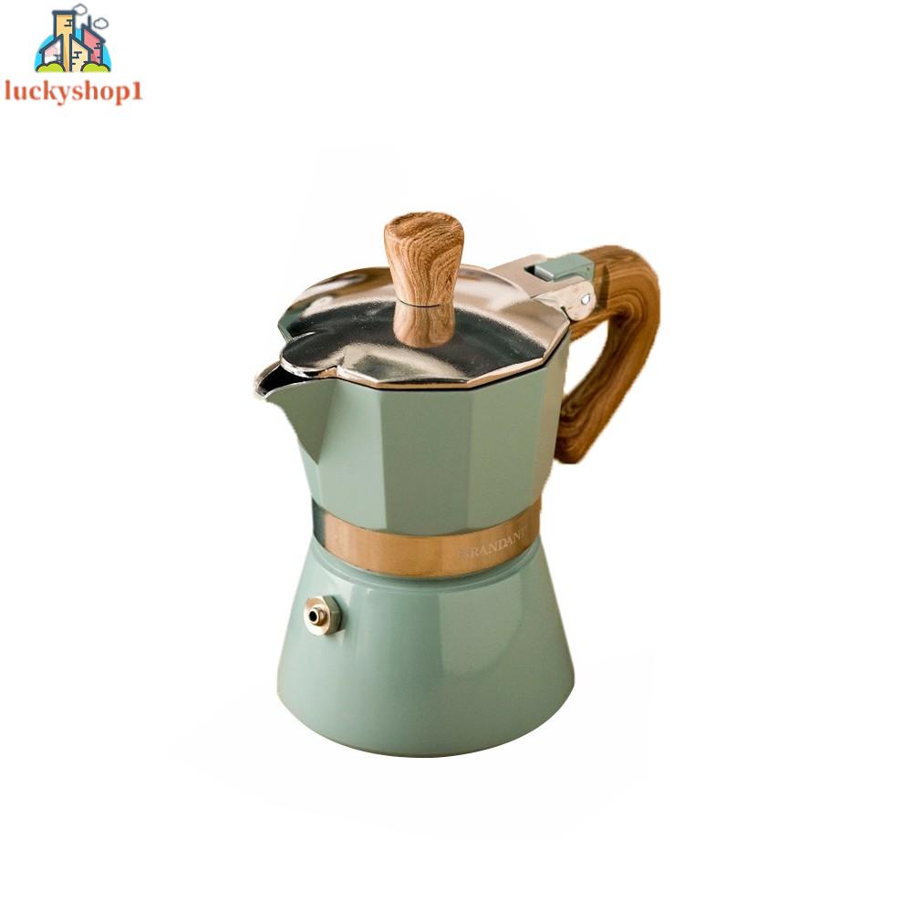 Bình Pha Cà Phê Trên Bếp Moka Espresso Của Ý Chất Liệu Nhôm  150 / 300ml