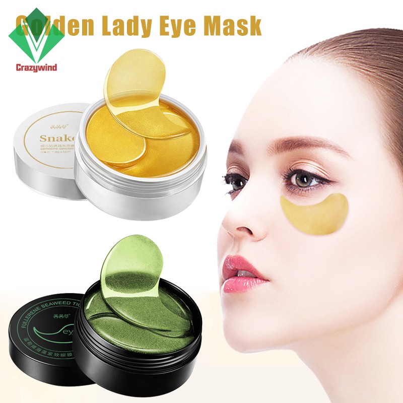 Set 60 miếng mặt nạ vàng xanh tảo biển mắt chống lão hóa dưỡng ẩm cho mắt