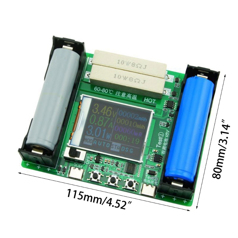 Máy Kiểm Tra Dung Lượng Pin Kỹ Thuật Số Màn Hình LCD 18650 Lithum MaH-mwH