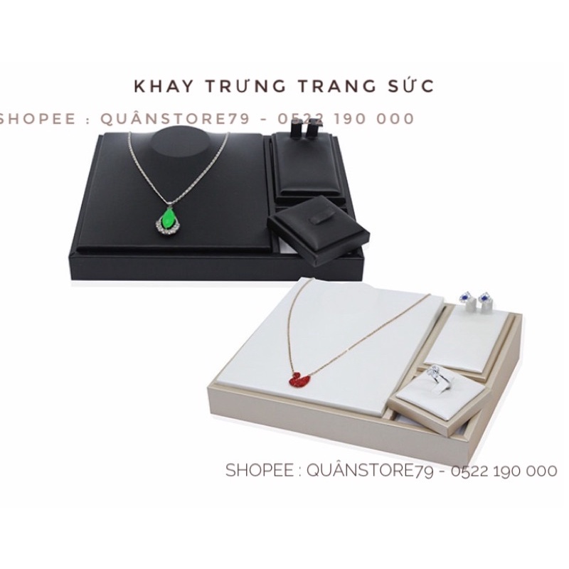 Khay trưng bày trang sức da pu