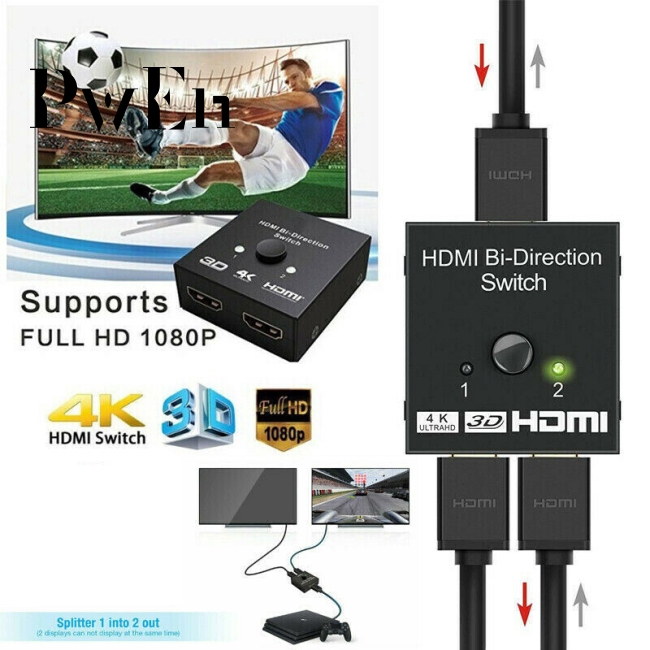 For HDTV Xbox PS4 TV BOX HDMI Splitter Switch 1 In to 2 Out 4K 3D 1080P Switcher