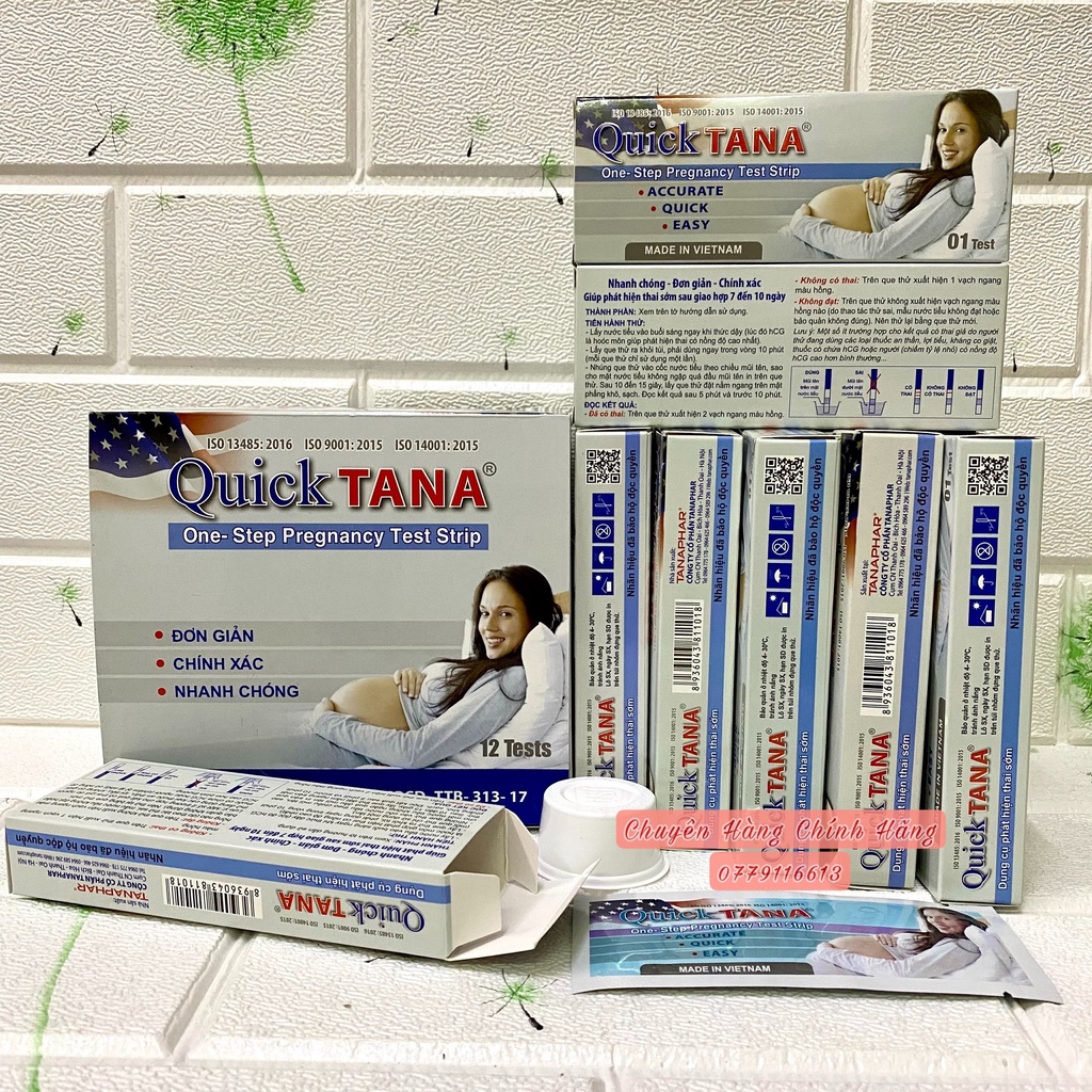 Combo 12 Que Thử Thai QuickTana 5mm Nhanh Chóng – Đơn Giản – Chính Xác