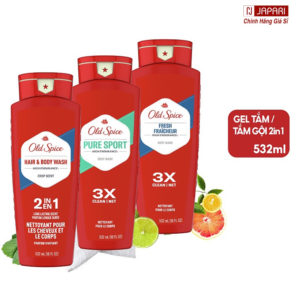 Sữa Tắm Nước Hoa Nam Old Spice Timber, Fiji, Bearglove, Wolfthorn - Sữa Tắm Gội Nam Nữ CHÍNH HÃNG Nhập Mỹ Japari