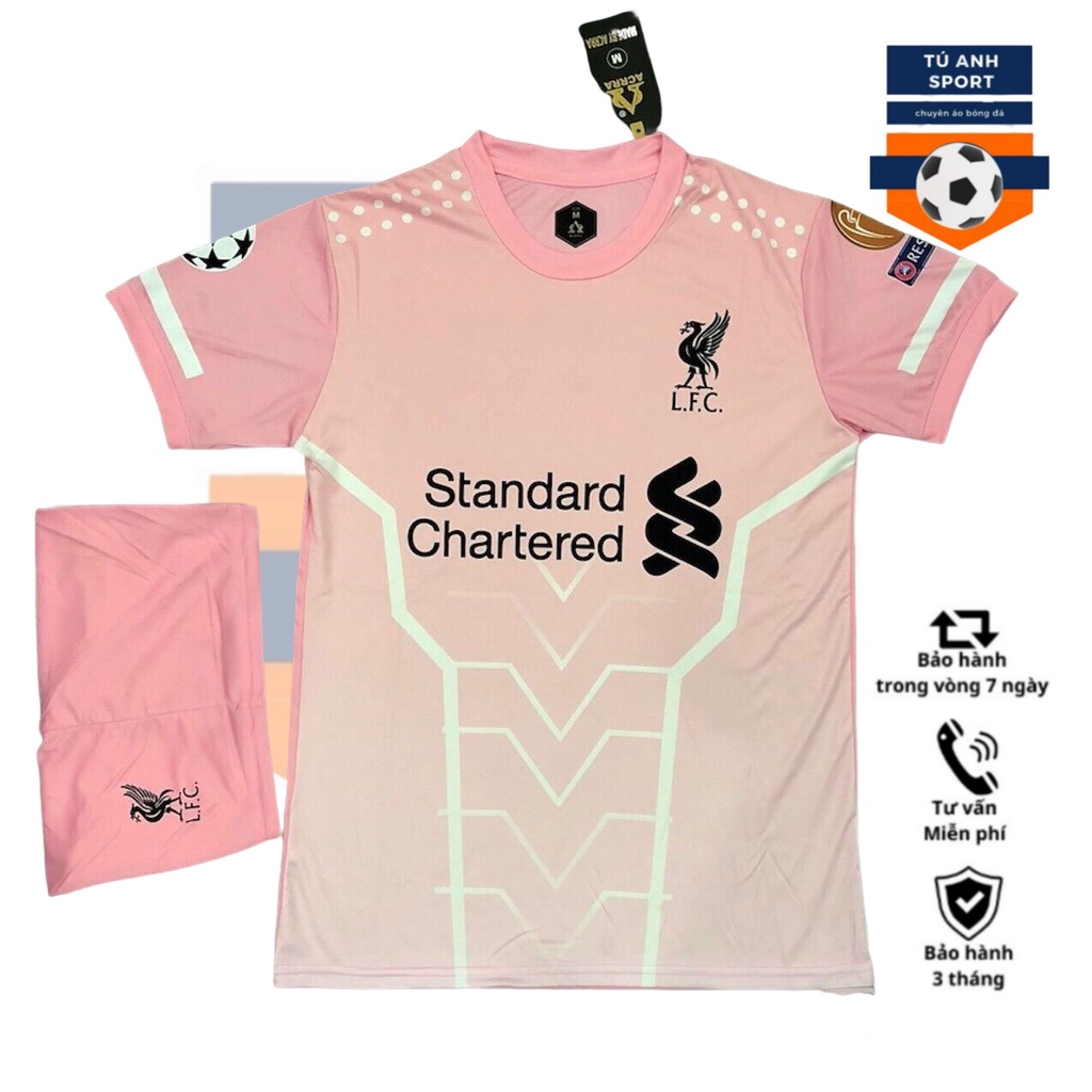 Bộ Quần Áo Bóng Đá Liverpool Hồng