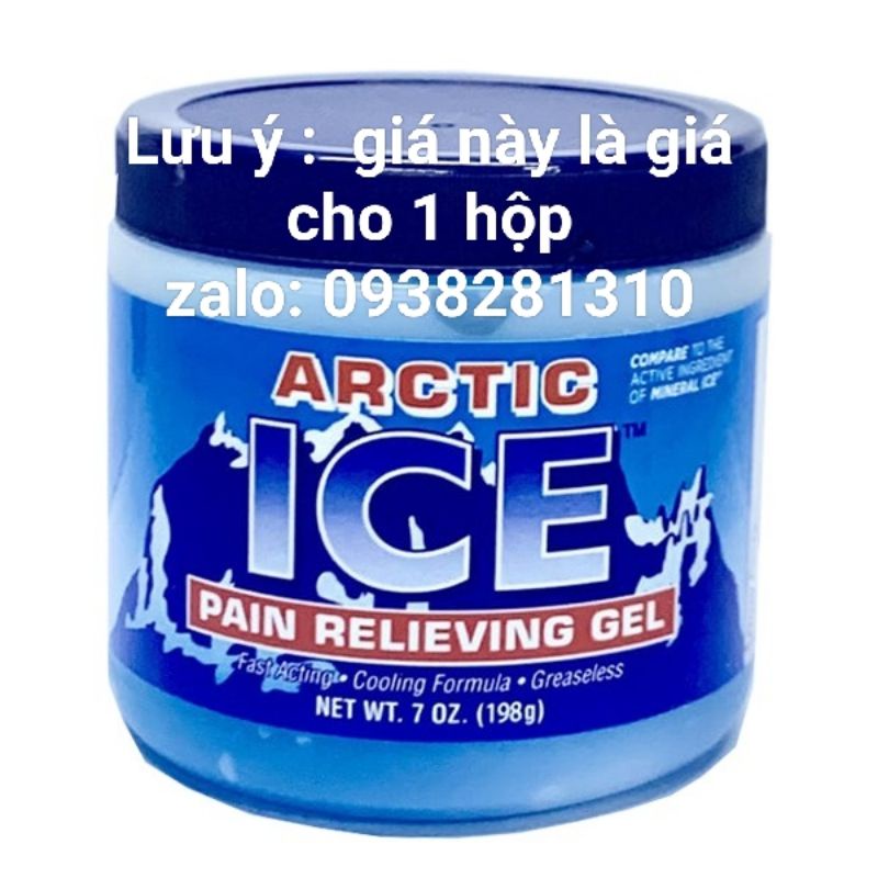 Dầu lạnh , Dầu xoa bóp , Gel giảm đau , Arctic Ice Analgesic Gel 198g của Mỹ