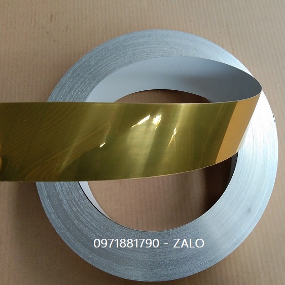 Nhôm uốn chân chữ vàng gương không gờ