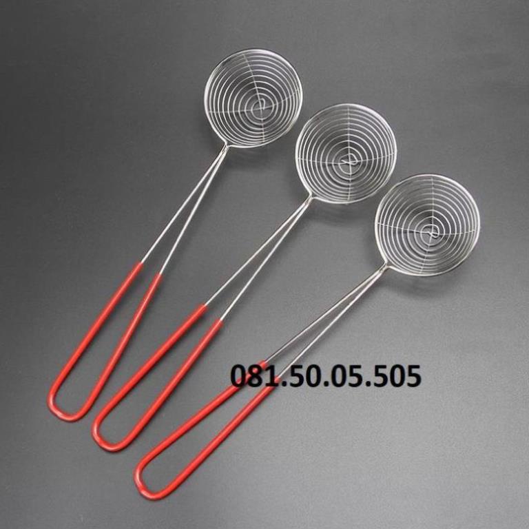 Vợt múc Topping trân châu chất liệu inox cán đỏ siêu bền, siêu tiệ T342H