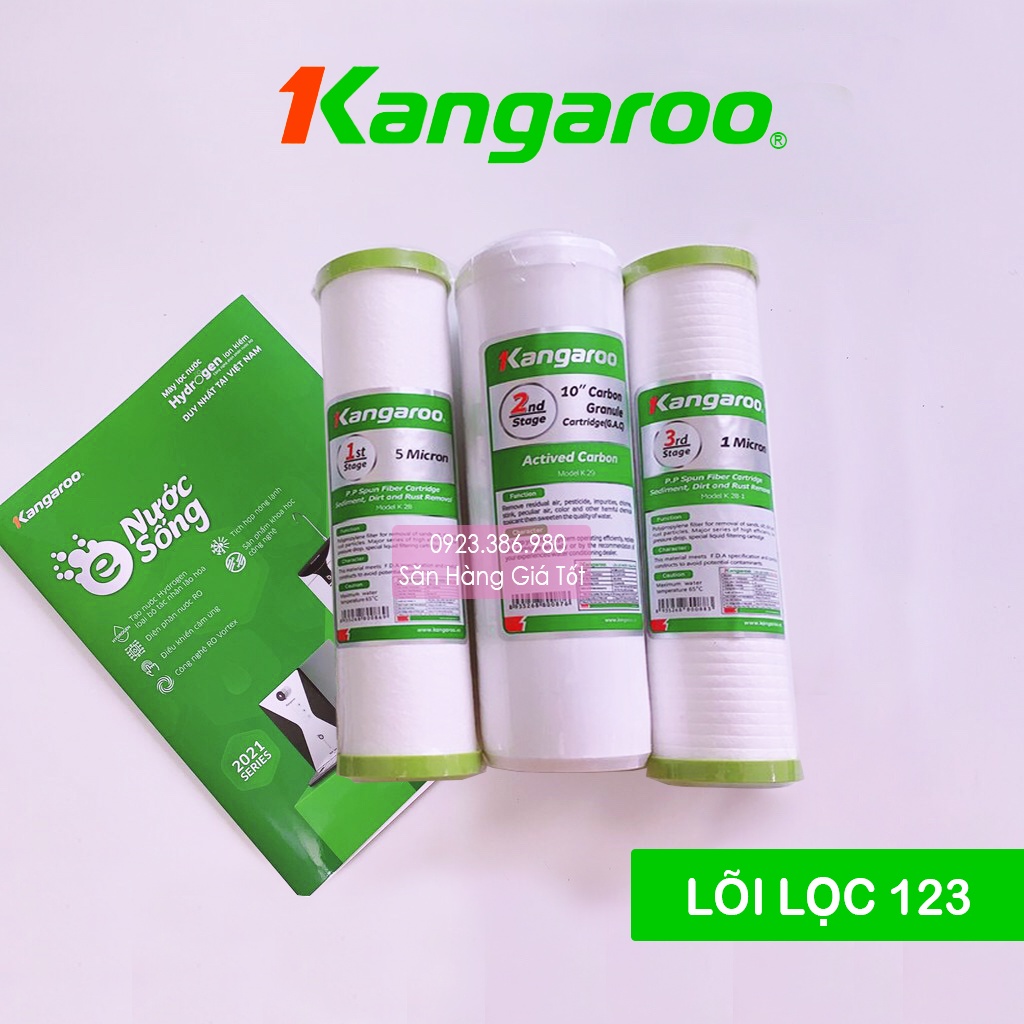 Bộ lõi lọc nước 123 Kangaroo / Máy lọc nước Kangaroo