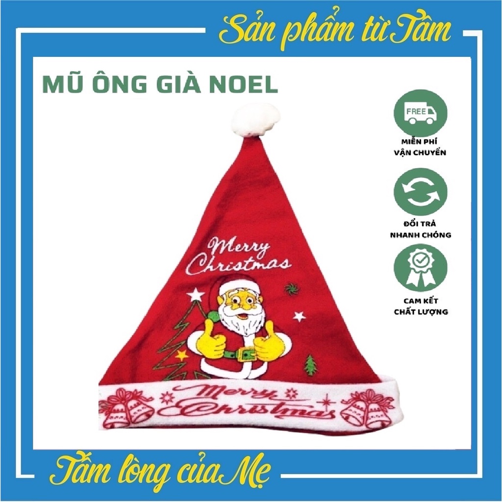 Đồ Chơi Mũ Ông Già Noel Giáng Sinh Bằng Vải Nỉ 25*30cm Cho Bé