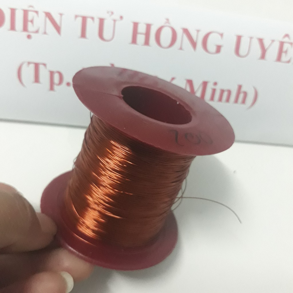 Dây đồng 0.3mm (200g - 500g). Dây đồng cuộn bọc emay cách điện, Chuyên dùng quấn biến áp cơ, biến áp sạc, mô tơ..