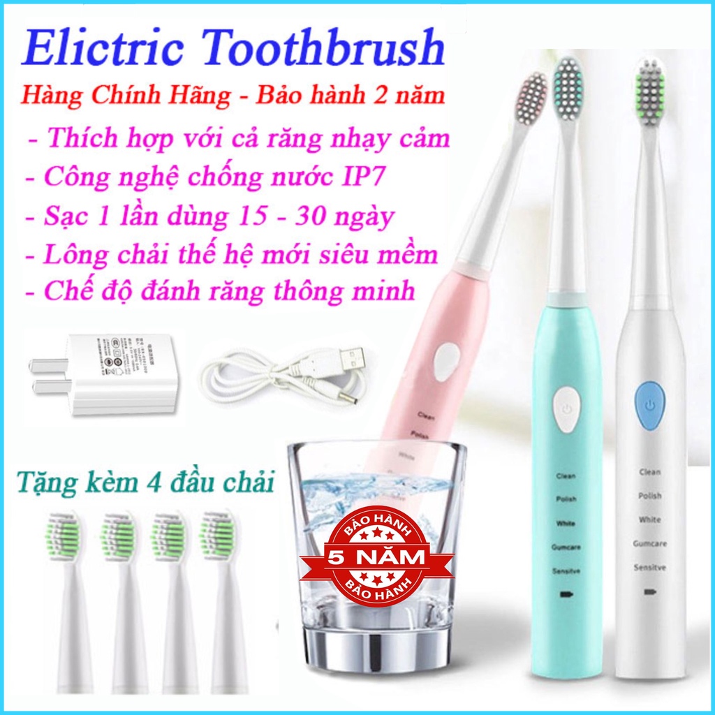 BÀN CHẢI ĐIỆN ELECTRIC TÔTHBRUSH - BÀN CHẢI ĐÁNH RĂNG NGƯỜI LỚN - LỖI 1 ĐỔI 1