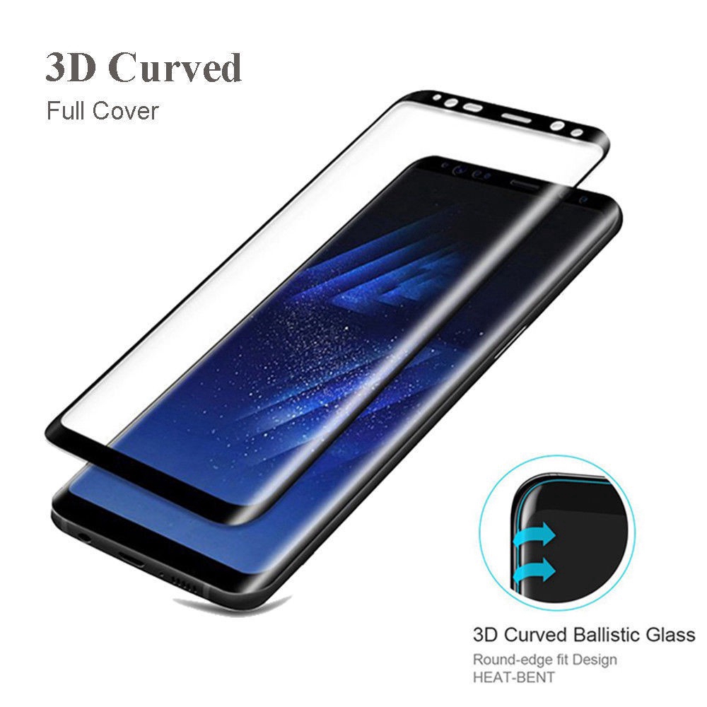 Bộ kính cường lực 3D cong bảo vệ màn hình cho Samsung Galaxy S8 S9 S6 S7 Edge Plus