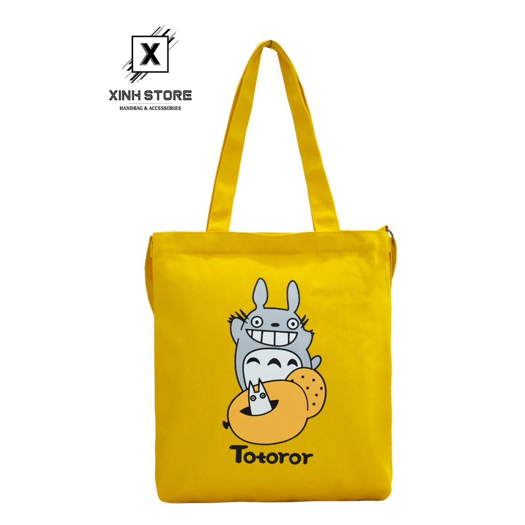 Túi Vải Tote Đeo Chéo Totoror Bánh Xám XinhStore