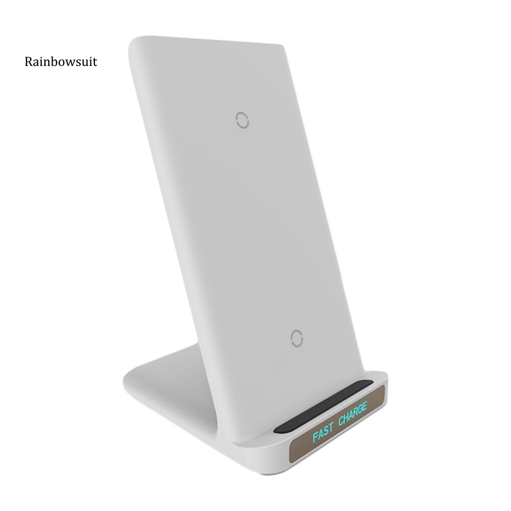 [RB] Desktop Wireless Double Coil Fast Charging Dock Stand Phone Charger for Samsung