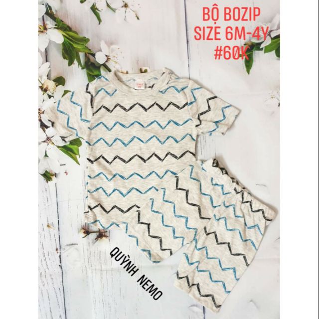 Combo 2 bộ bozip cho bé