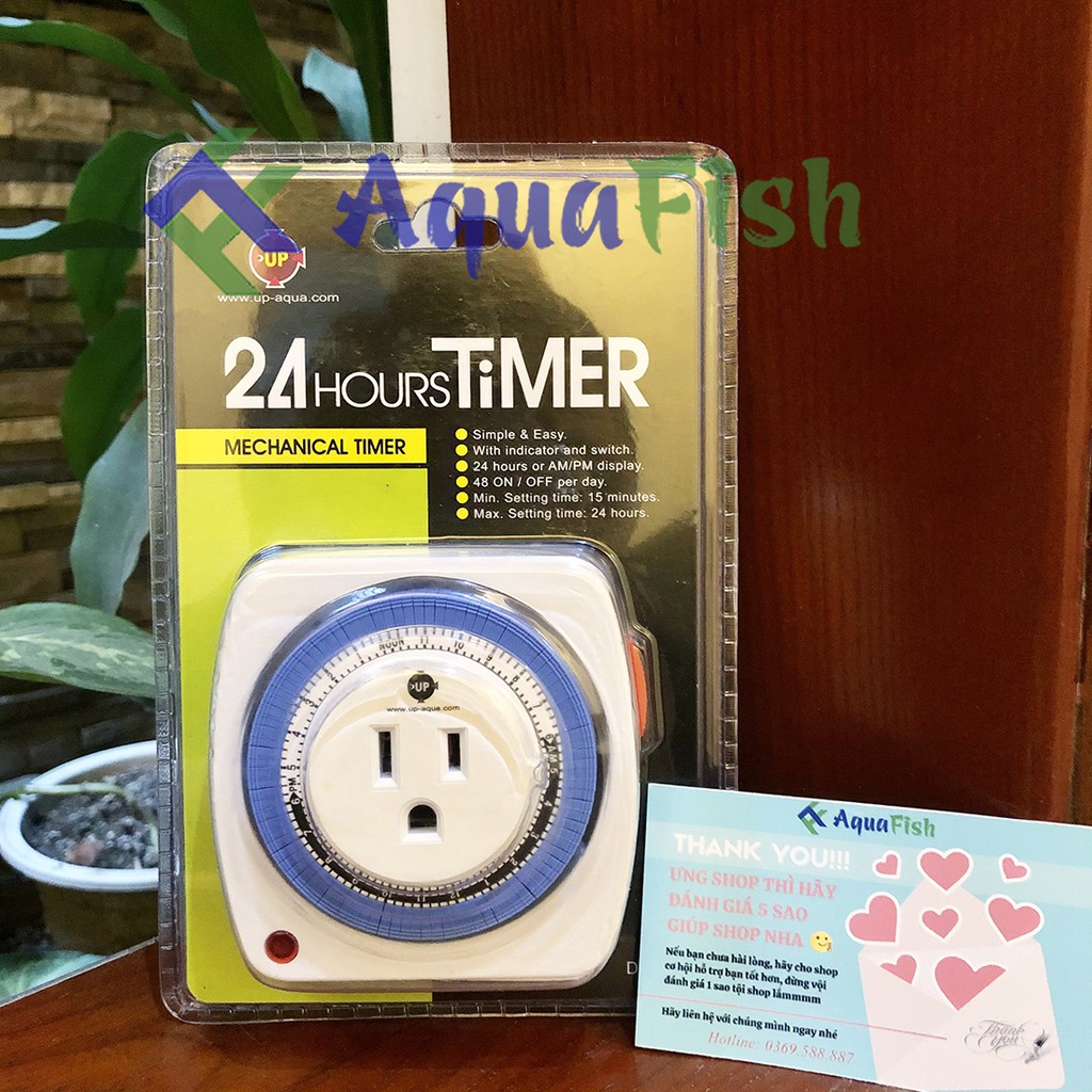 Ổ Cắm Hẹn Giờ Cơ Dùng Hẹn Giờ Bật Tắt Cho Các Thiết Bị Điện Bể Cá Cảnh, Hồ Cá Koi, Hồ Cá Rồng