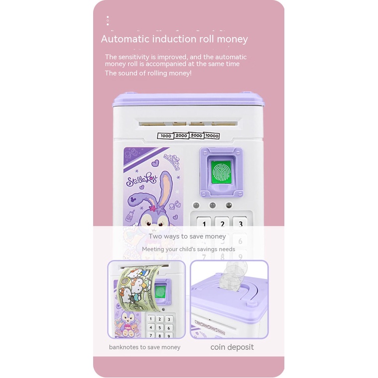 Hộp Tiết Kiệm Tiền Có Mật Khẩu Vân Tay Đồ Chơi An Toàn Cho Bé