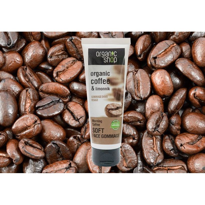 Tẩy Tế Bào Chết Chiết Xuất Cà Phê Organic Shop Soft Face Gommage Morning Coffee 75ml