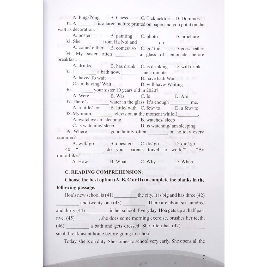 Sách 1000 Câu Trắc Nghiệm Tiếng Anh Lớp 6