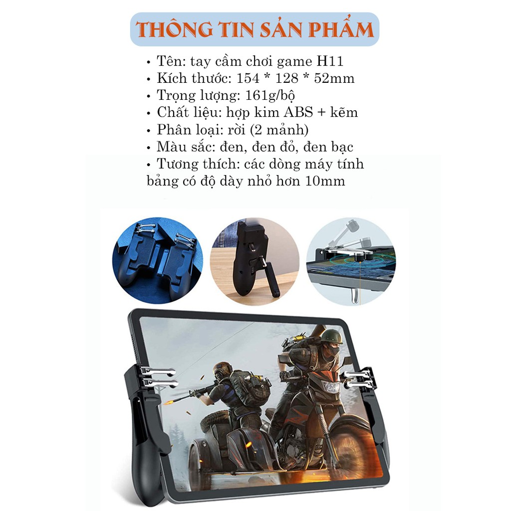 Tay cầm chơi game H11 cho ipad máy tính bảng tay cầm chơi game 6 ngón pubg ros liên quân Chammart