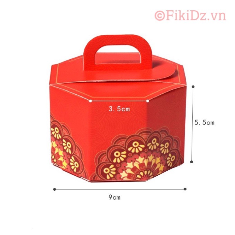 [9x5.5 SỈ 4.5K] Hộp quà tặng bát giác xanh đỏ | BigBuy360 - bigbuy360.vn