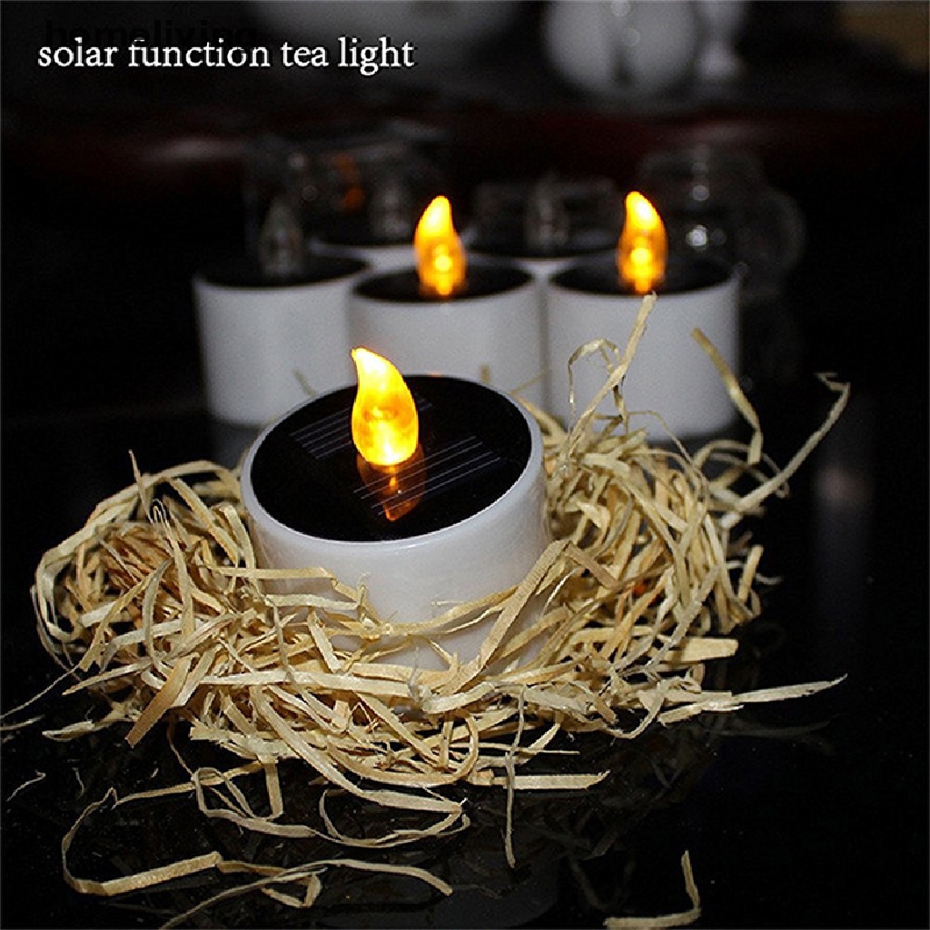 Đèn LED Năng Lượng Mặt Trời Hình Nến Màu Vàng