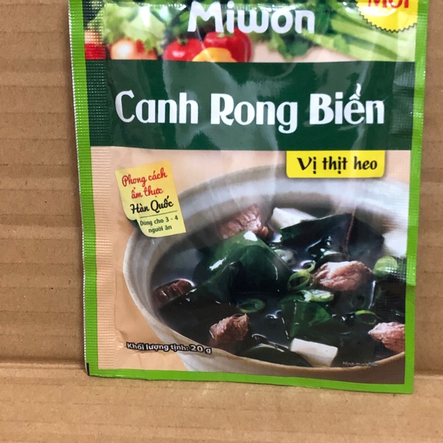 Túi Bột Nấu Canh Rong Biển Thịt Heo Miwon 20g