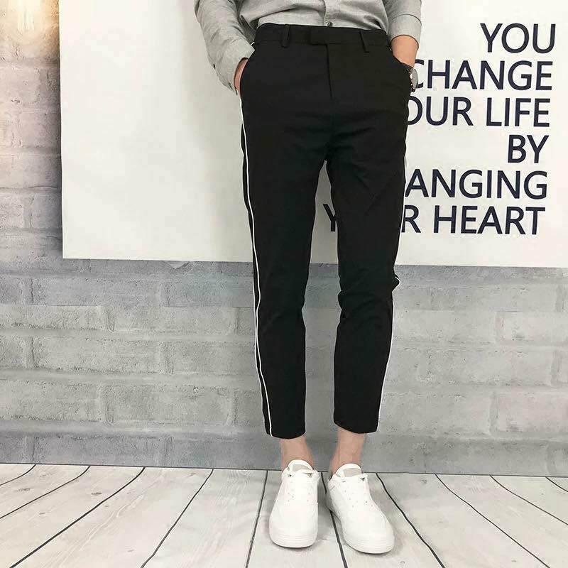 Quần Âu Đen Mix Viền Đôi , tất ngắn cổ cao cấp | BigBuy360 - bigbuy360.vn