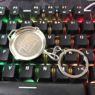Móc khoá pubg hình chảo màu bạc
