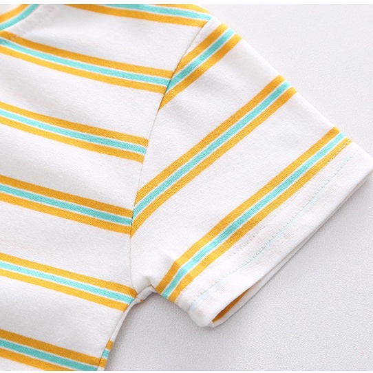 Set áo thun kèm yếm kaki cho bé trai bé gái 1 2 3 4 tuổi MINTSCLOSET Mint's Closet - S1160 - YE5059