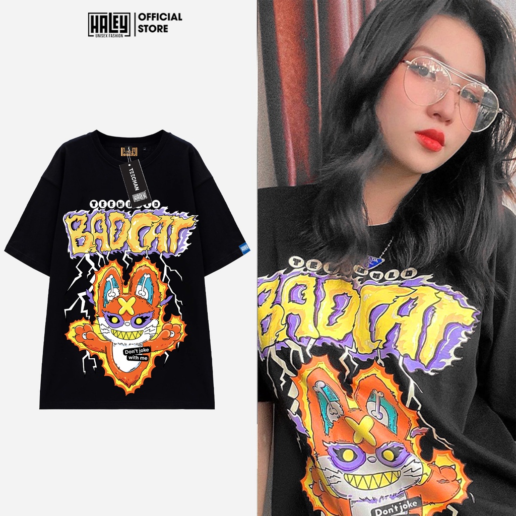 Áo thun Nam Nữ Unisex Form rộng tay lỡ HALEY street wear Basic cao cấp chất cotton 100% -  phông siêu mát TN124