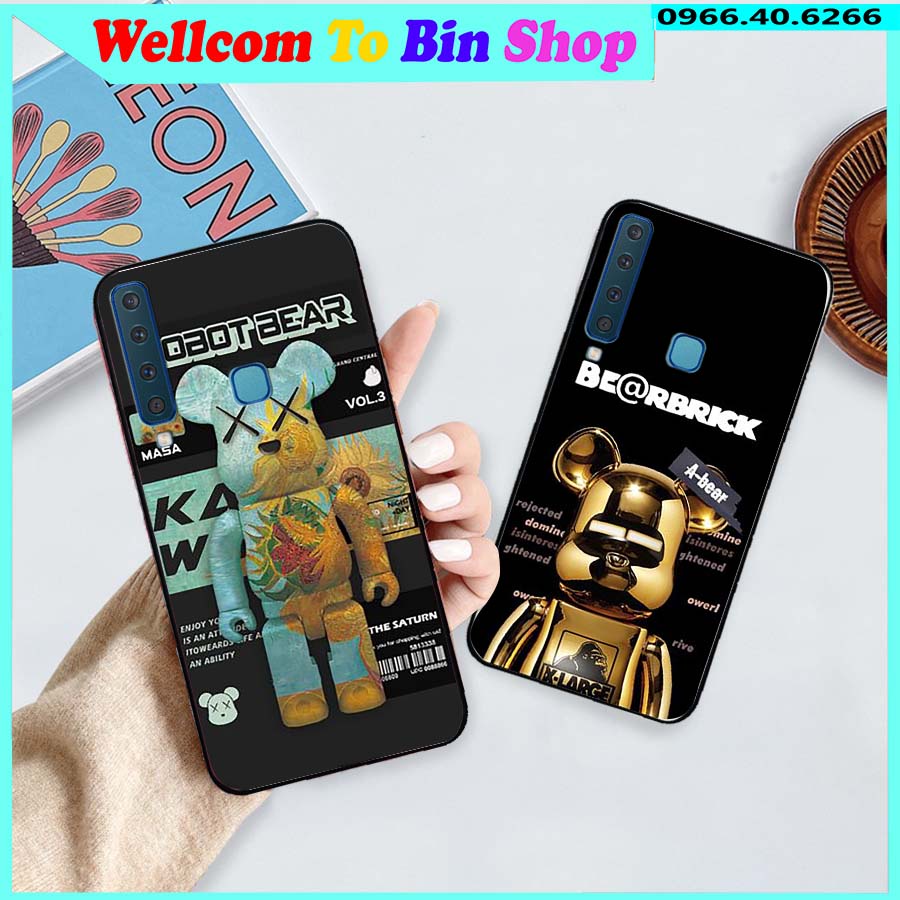Ốp lưng Samsung Galaxy A9 2018 / A7 2018 in hình gấu bear họa tiết sắc nét, siêu bền
