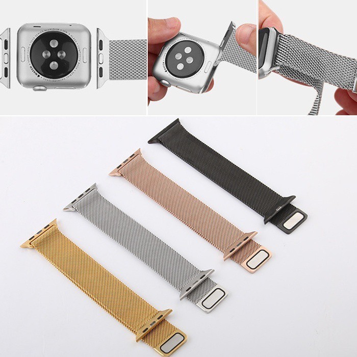 Dây đeo kim loại khóa từ cho Apple IWatch 38 40 42 44mm cho Apple Watch series 1 2 3 4