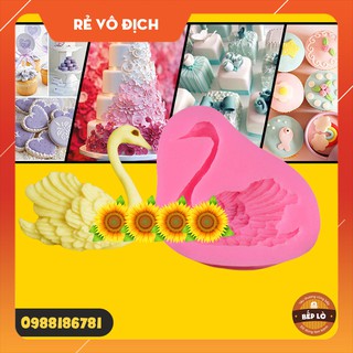 Dụng cụ làm bánh - Khuôn silicon 3D tạo hình thiên nga làm bánh rau câu, trang trí bánh kem