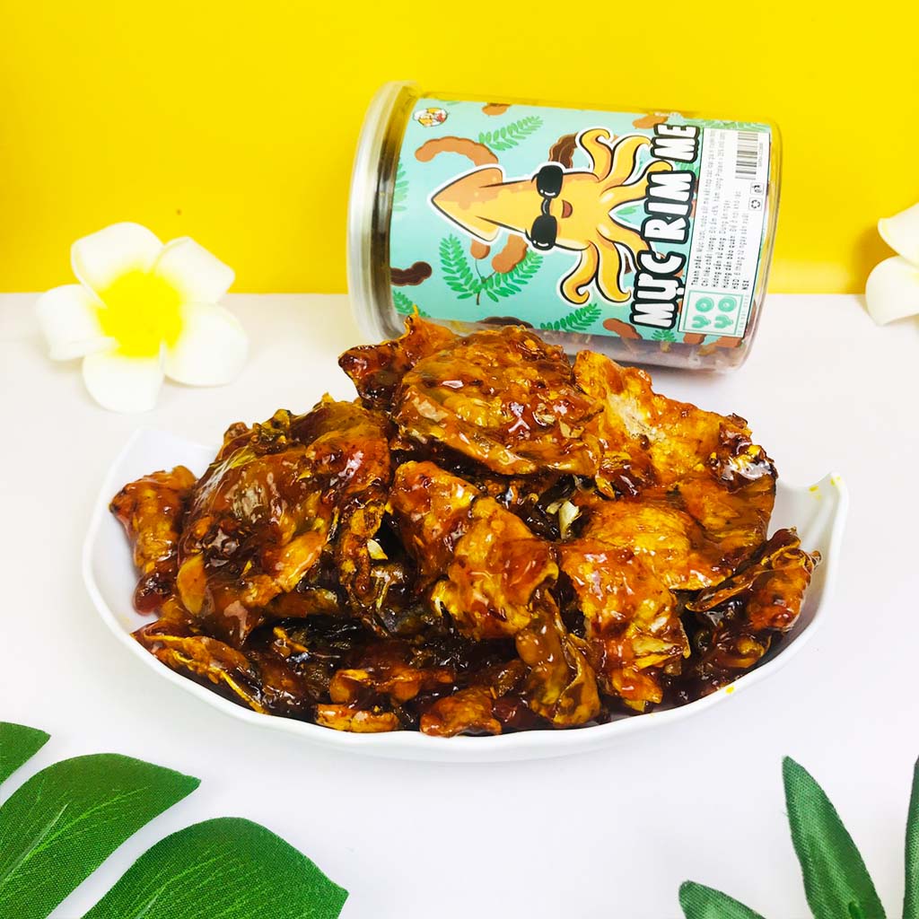 Mực rim me Đà Nẵng hũ 300g đồ ăn vặt YOYO