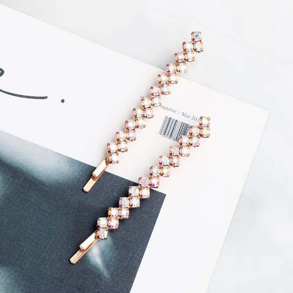 Set 2 Kẹp Tóc Đính Đá Pha Lê Lấp Lánh